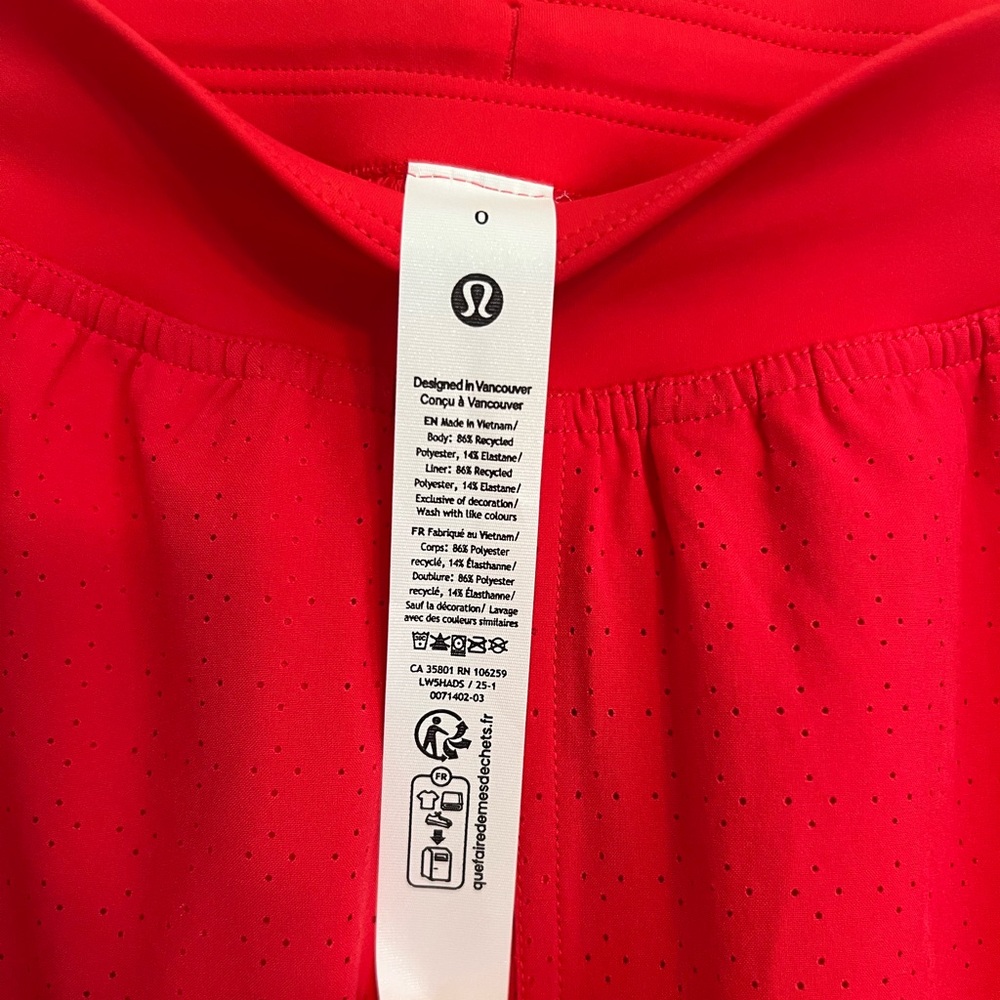 NWT Lululemon Adapted State High Rise Perforated Joggers, “Red Glow” size 0 - Picture 6 of 6